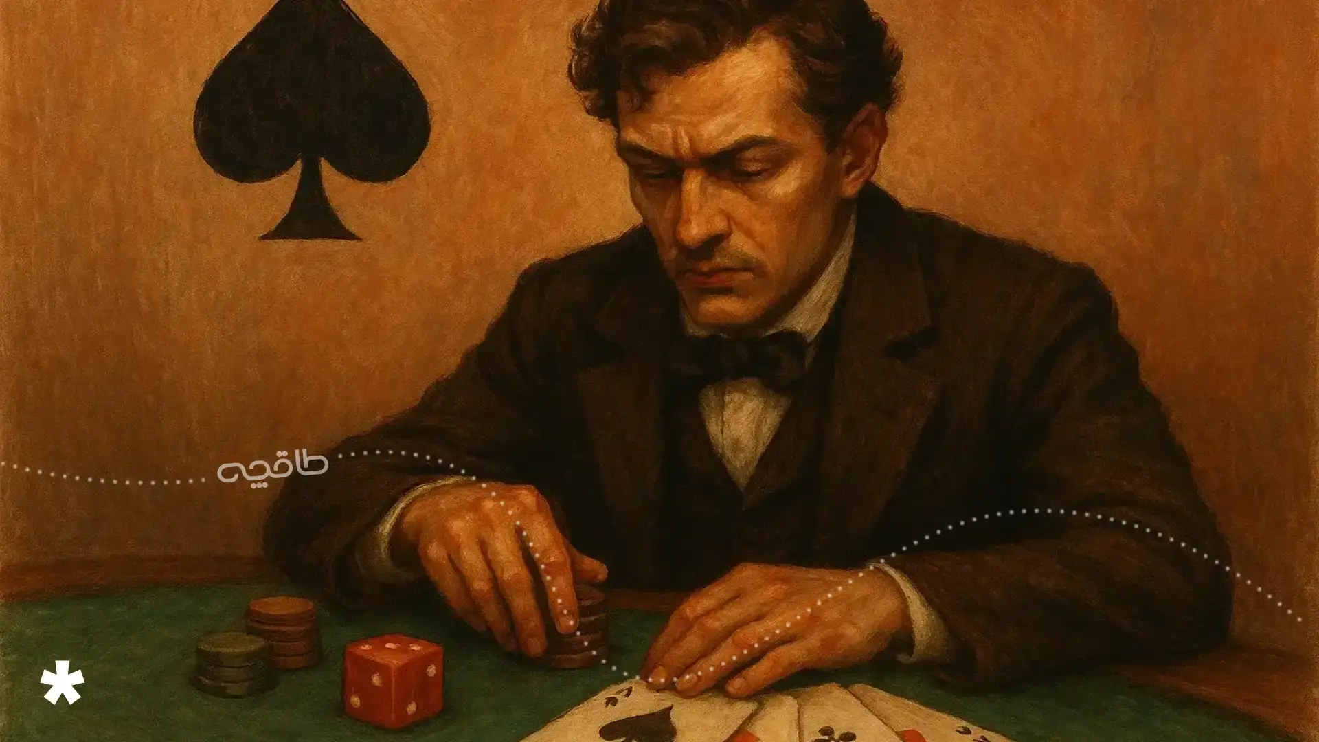 تصویر شخصیت اصلی کتاب قمار باز